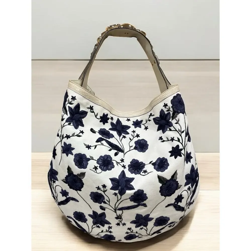 GUCCI 171295 Flora Wave Hobo Bag